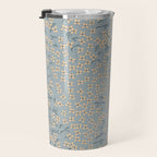 Seamless pattern design with hand drawn flowers and floral elements Travel Mug Gallery Image 3