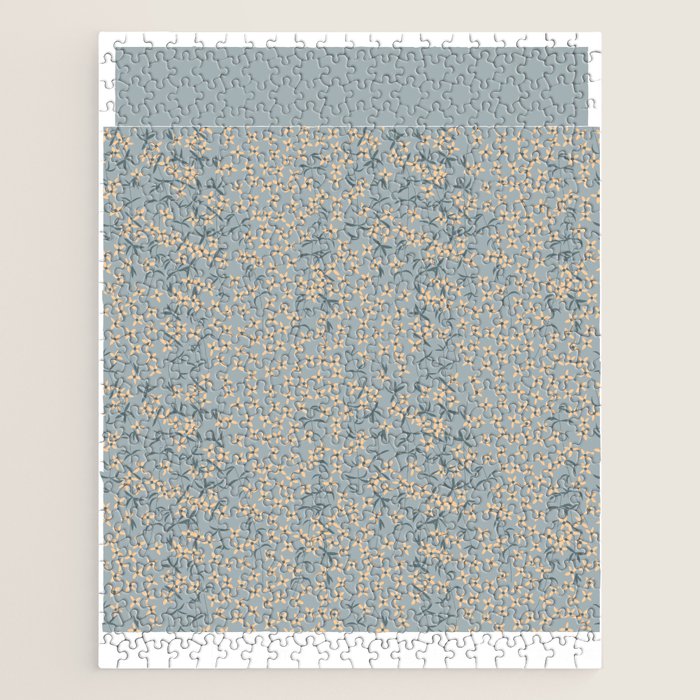 Seamless pattern design with hand drawn flowers and floral elements Jigsaw Puzzle Gallery Image 1