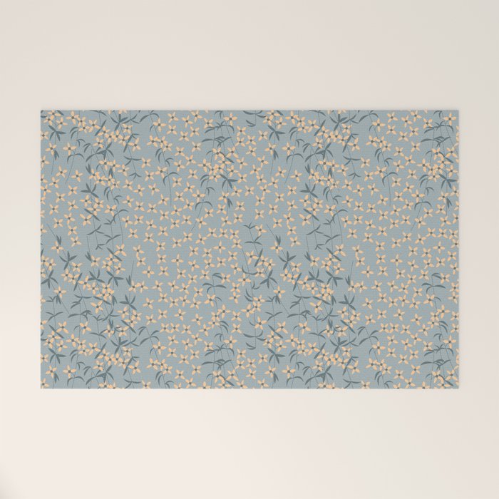 Seamless pattern design with hand drawn flowers and floral elements Welcome Mat Gallery Image 1