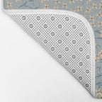 Seamless pattern design with hand drawn flowers and floral elements Bath Mat Gallery Image 2