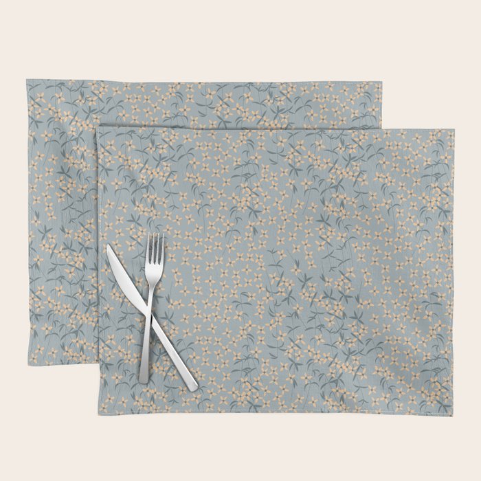 Seamless pattern design with hand drawn flowers and floral elements Placemat Gallery Image 1