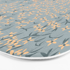 Seamless pattern design with hand drawn flowers and floral elements Bath Mat Gallery Image 3