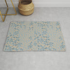Seamless pattern design with hand drawn flowers and floral elements Rug Gallery Image 1