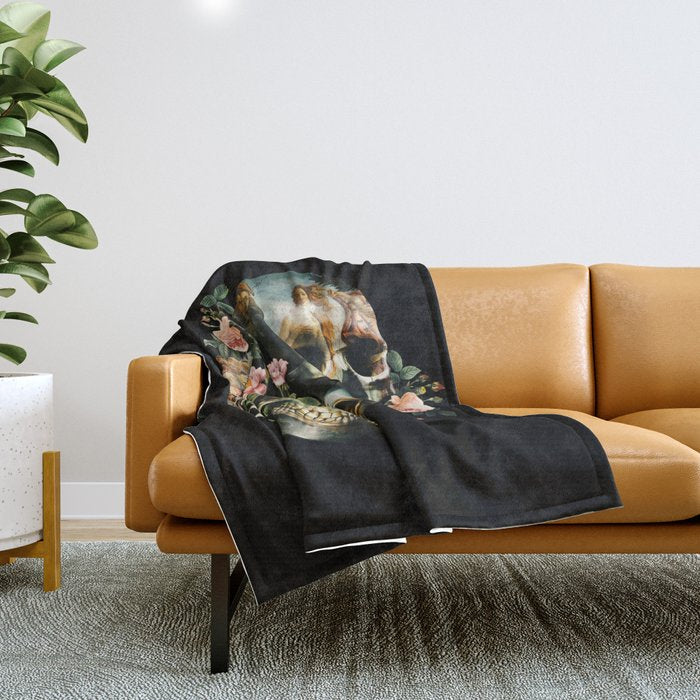 Skull  & Venus Throw Blanket Gallery Image 1