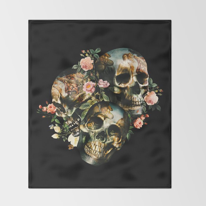 Skull  & Venus Throw Blanket Gallery Image 2