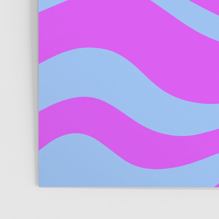 Modern Retro Liquid Swirl Fluid Abstract Pattern Bright Violet and Blue Poster Gallery Image 3