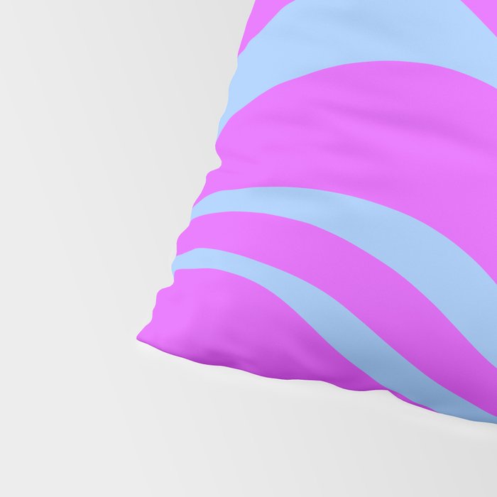 Modern Retro Liquid Swirl Fluid Abstract Pattern Bright Violet and Blue Pillow Sham Gallery Image 4