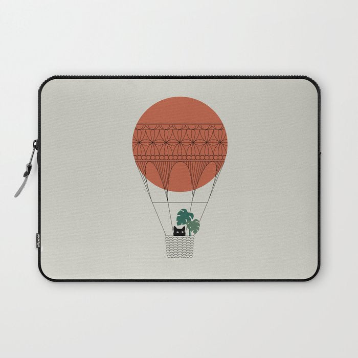 Cat Landscape 138: Hot Sun Balloon Laptop Sleeve Gallery Image 1