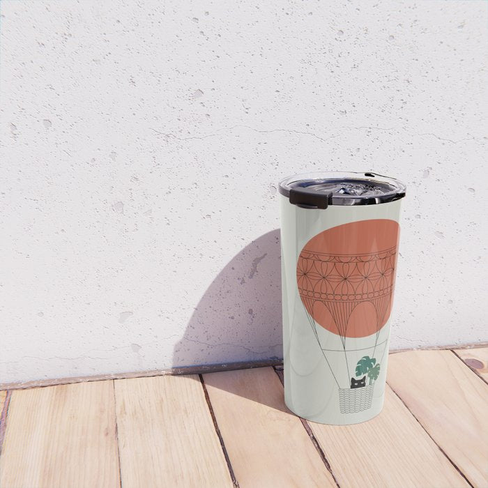 Cat Landscape 138: Hot Sun Balloon Travel Mug Gallery Image 4