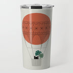Cat Landscape 138: Hot Sun Balloon Travel Mug Gallery Image 1