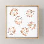 Ebinyanco -Shrimp Kitty- Mini Art Print Gallery Image 1