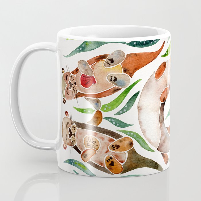 Five Otters - Green Seaweed Coffee Mug Gallery Image 3