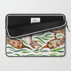 Five Otters - Green Seaweed Laptop Sleeve Gallery Image 2