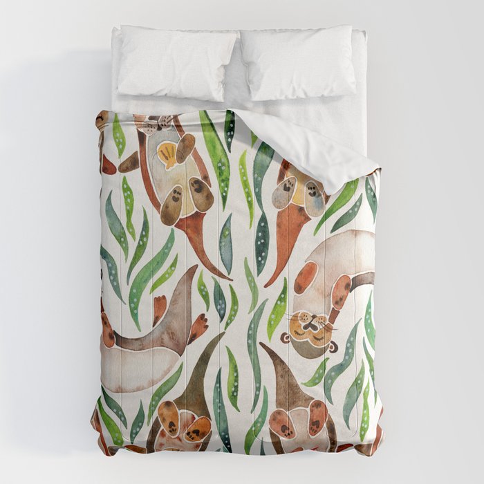 Five Otters - Green Seaweed Comforter Gallery Image 6