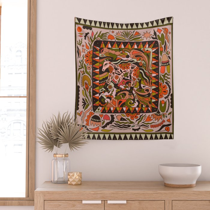 Horse Wild Wall Tapestry Gallery Image 2