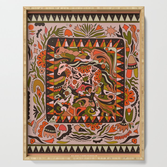 Horse Wild Serving Tray Gallery Image 1