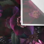 Vintage Spring Night Romanticism: Maximalism Purple Bold Moody Florals - Antiqued burgundy Roses and Peonies Nostalgic Gothic  - Antique Botany Wallpaper and Victorian Goth Mystic inspired Wall Tapestry Gallery Image 3