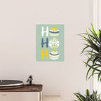 HoHoHo Cheerful little Christmas Illustration mint Poster Gallery Image 2