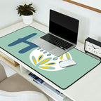 HoHoHo Cheerful little Christmas Illustration mint Desk Mat Gallery Image 2