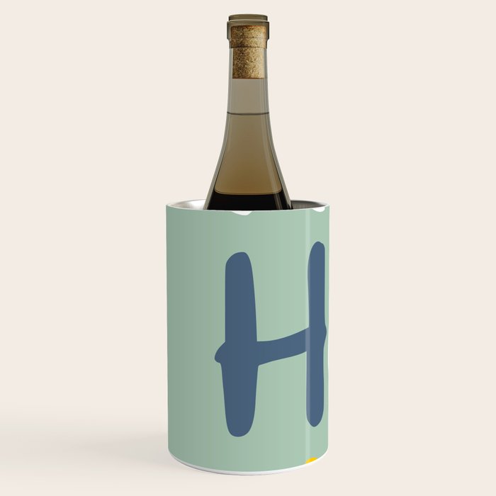 HoHoHo Cheerful little Christmas Illustration mint Wine Chiller Gallery Image 2