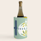 HoHoHo Cheerful little Christmas Illustration mint Wine Chiller Gallery Image 1