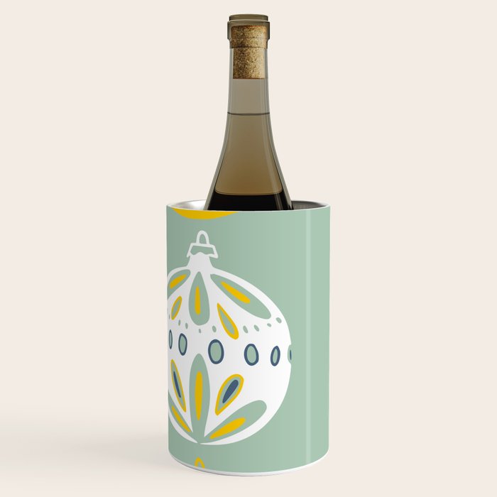 HoHoHo Cheerful little Christmas Illustration mint Wine Chiller Gallery Image 3