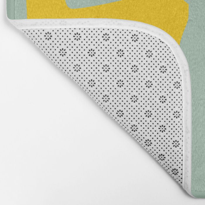 HoHoHo Cheerful little Christmas Illustration mint Bath Mat Gallery Image 2