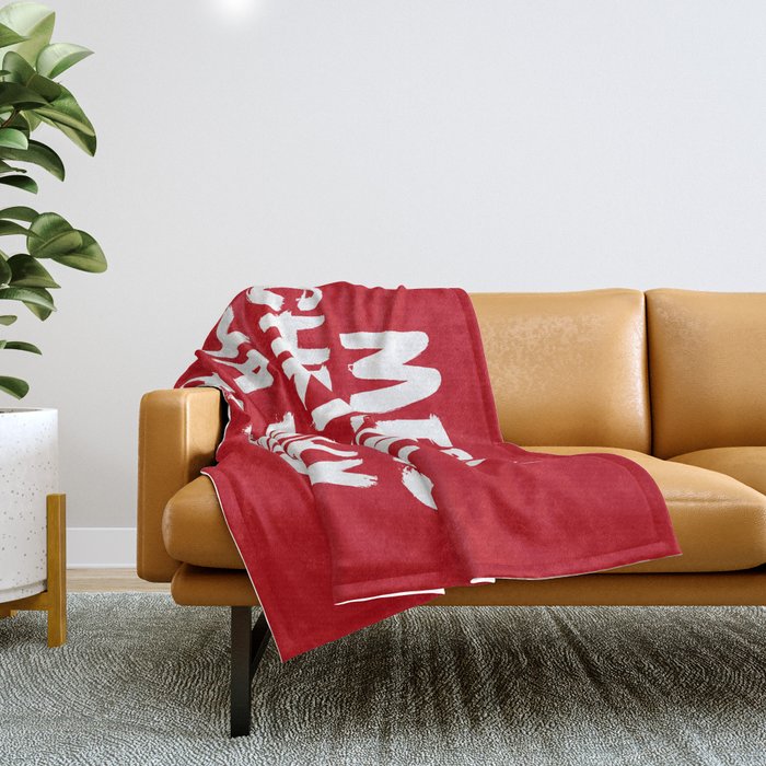 Merry Christmas Ya Filthy Animal, Funny, Saying Throw Blanket Gallery Image 1