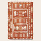 Geometric Tribal Pattern on Terracotta Cutting Board Gallery Image 1