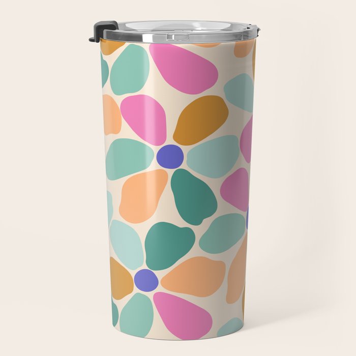 Jelly Bean Retro Flower Travel Mug Gallery Image 3