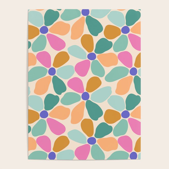 Jelly Bean Retro Flower Poster Gallery Image 4