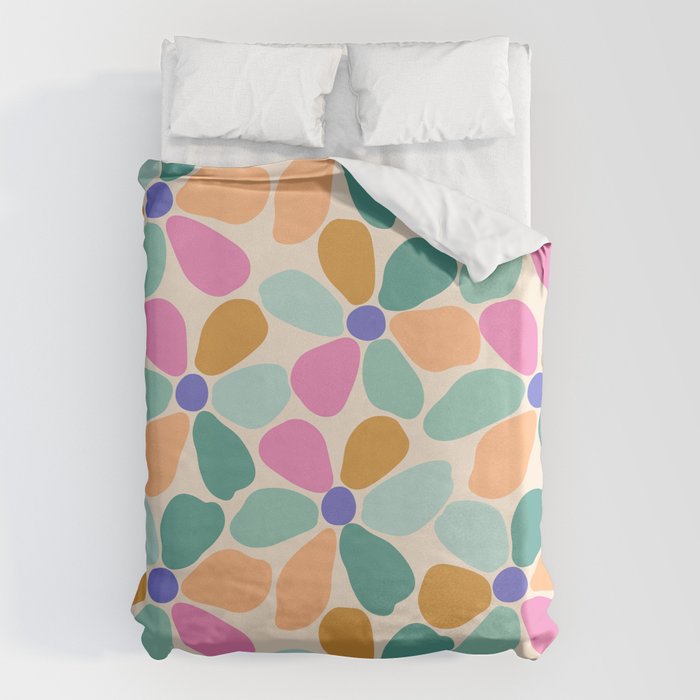 Jelly Bean Retro Flower Duvet Cover Gallery Image 1
