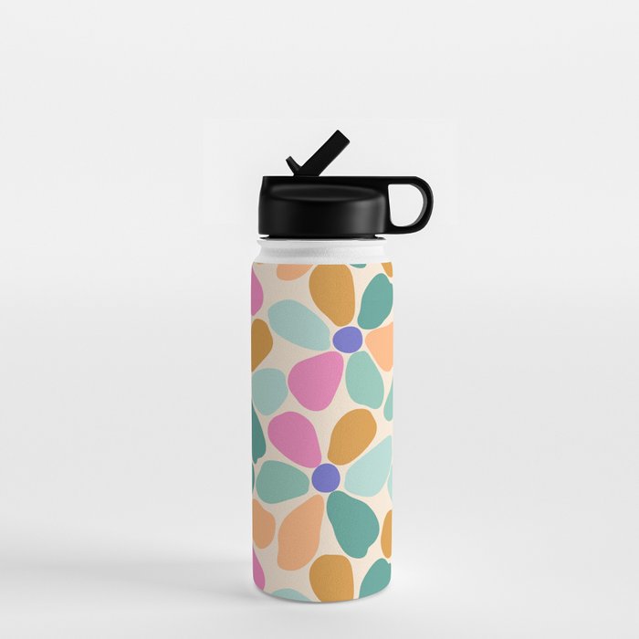 Jelly Bean Retro Flower Water Bottle Gallery Image 1