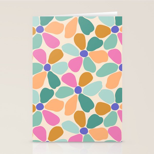 Jelly Bean Retro Flower Stationery Card Gallery Image 1