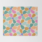 Jelly Bean Retro Flower Throw Blanket Gallery Image 2