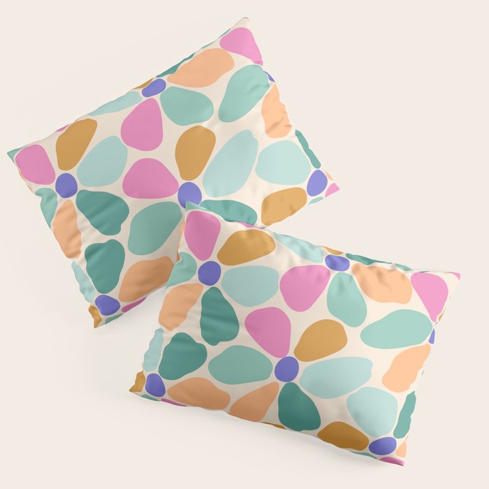 Jelly Bean Retro Flower Pillow Sham Gallery Image 3