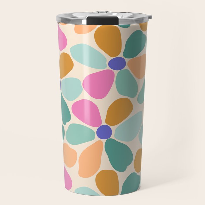 Jelly Bean Retro Flower Travel Mug Gallery Image 1