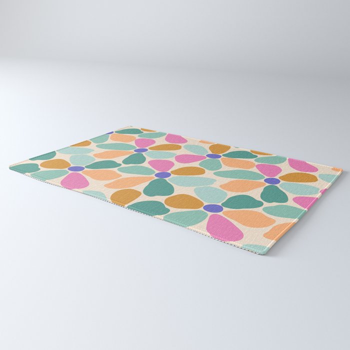 Jelly Bean Retro Flower Rug Gallery Image 3