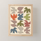 Midcentury Bird Grid Mini Art Print Gallery Image 1