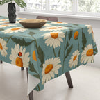 Charming Daisies with Ladybug Tablecloth Gallery Image 3