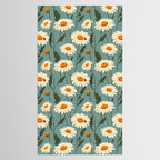 Charming Daisies with Ladybug Tablecloth Gallery Image 2