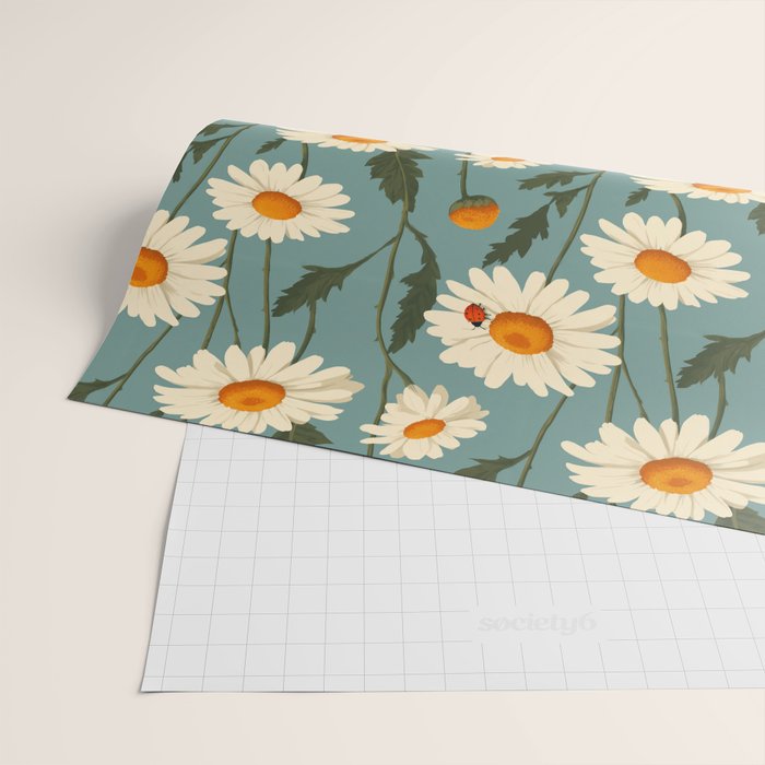 Charming Daisies with Ladybug Wrapping Paper Gallery Image 2