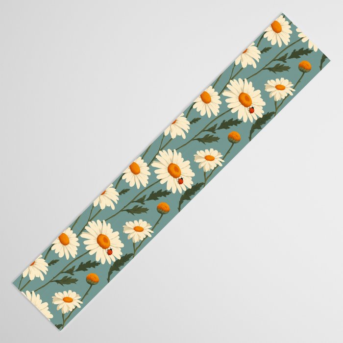 Charming Daisies with Ladybug Table Runner Gallery Image 3
