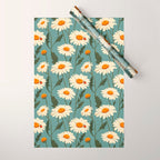 Charming Daisies with Ladybug Wrapping Paper Gallery Image 1