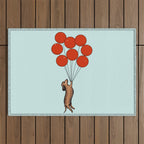 I Believe I Can Fly Dachshund Outdoor Rug Gallery Image 1