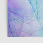 Pastel Violet Turquoise Abstract Ink Painting Poster Gallery Image 3