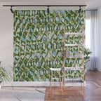Pure Strokes #3 / Green & Blue Wall Mural Gallery Image 1