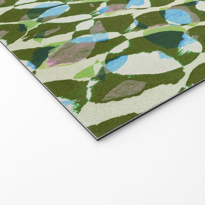 Pure Strokes #3 / Green & Blue Welcome Mat Gallery Image 2