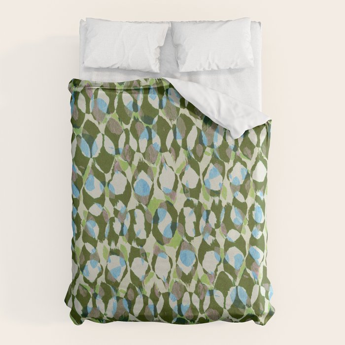 Pure Strokes #3 / Green & Blue Duvet Cover Gallery Image 6
