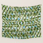 Pure Strokes #3 / Green & Blue Wall Tapestry Gallery Image 4